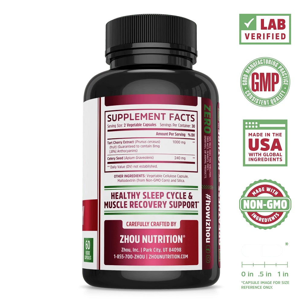 Zhou Tart Cherry Extract with Celery Seed 60 Caps