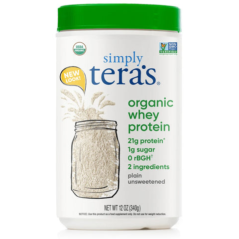 واي بروتين نباتي عضوي غير محلى 340 جرام - Tera's Organic Whey Protein Unsweetened 12 oz