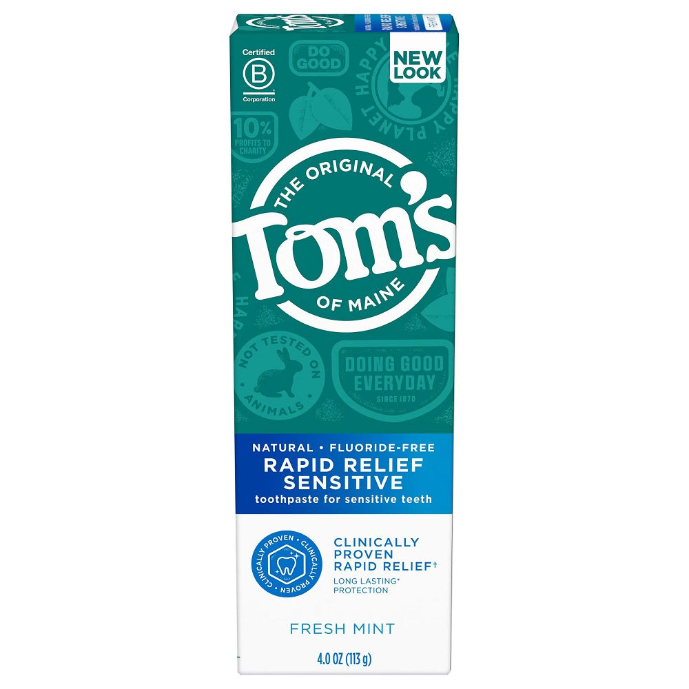 Tom's of Maine Rapid Relief Sensitive Toothpaste 4 Oz