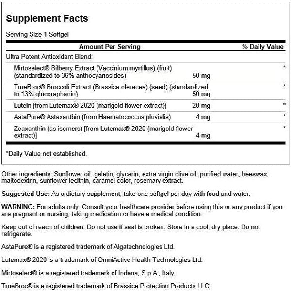 Swanson Vision Defense 60 Softgels