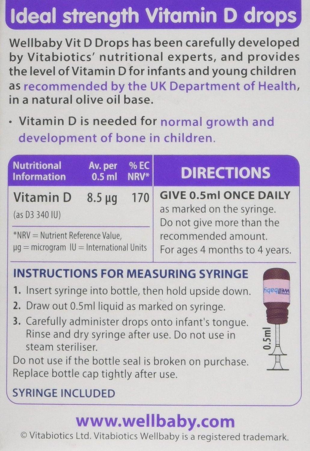 Wellbaby Vitamin D Drops 30 ml