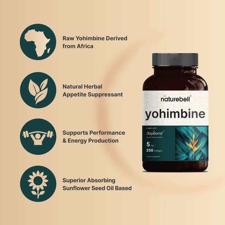 NatureBell Yohimbine 5mg, 250 Softgels